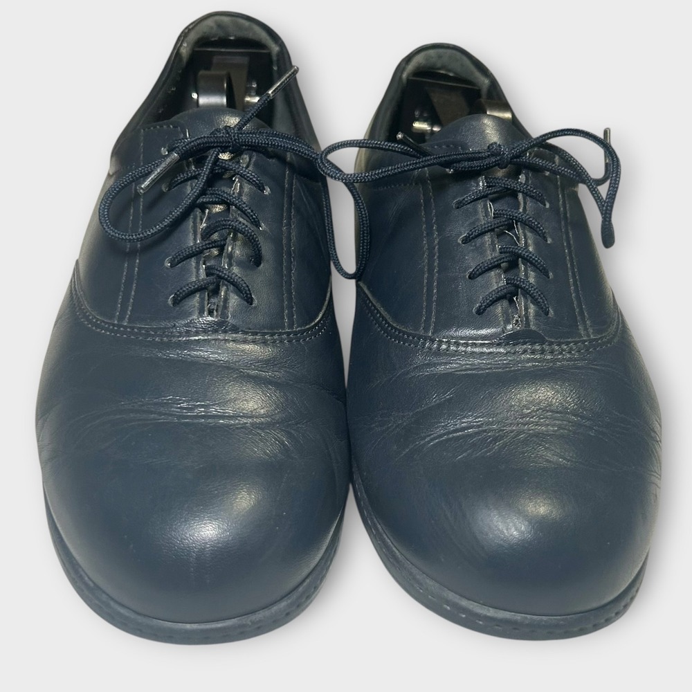 SAS Whisper Navy Blue Leather Comfort Walking Shoes Womens 10 N Narrow Oxford - Picture 2 of 9